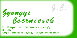gyongyi csernicsek business card