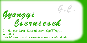 gyongyi csernicsek business card